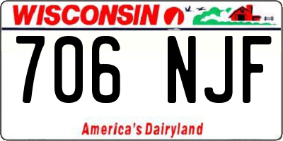 WI license plate 706NJF