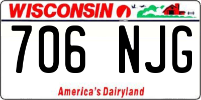 WI license plate 706NJG