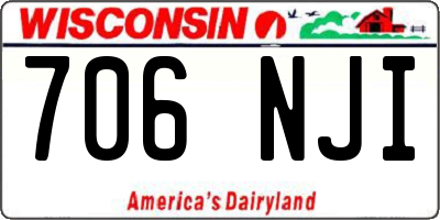 WI license plate 706NJI