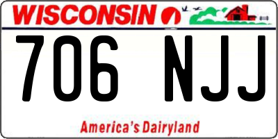 WI license plate 706NJJ
