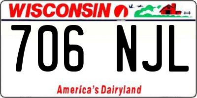WI license plate 706NJL