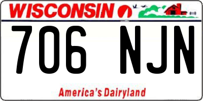 WI license plate 706NJN