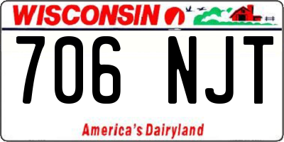 WI license plate 706NJT