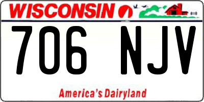 WI license plate 706NJV