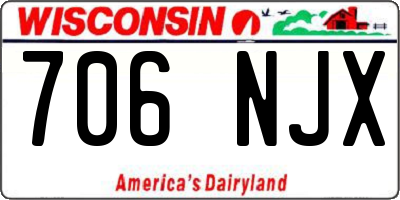 WI license plate 706NJX