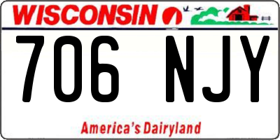WI license plate 706NJY