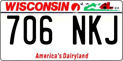 WI license plate 706NKJ
