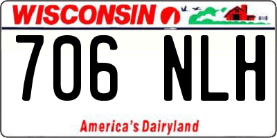 WI license plate 706NLH