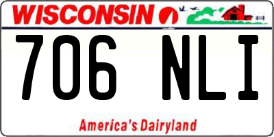 WI license plate 706NLI