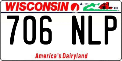 WI license plate 706NLP