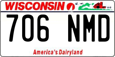 WI license plate 706NMD