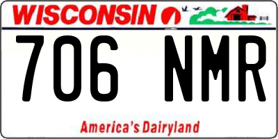 WI license plate 706NMR