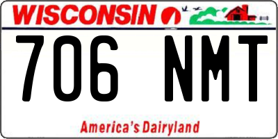 WI license plate 706NMT