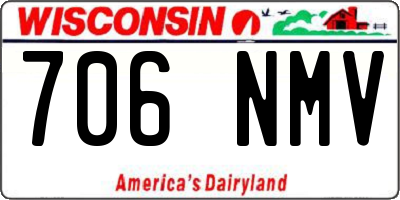 WI license plate 706NMV