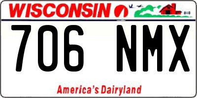 WI license plate 706NMX