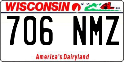 WI license plate 706NMZ