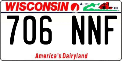 WI license plate 706NNF