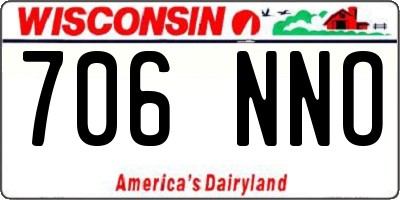 WI license plate 706NNO