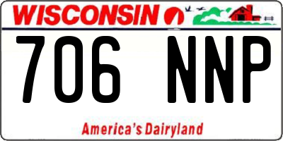 WI license plate 706NNP