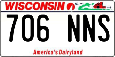 WI license plate 706NNS