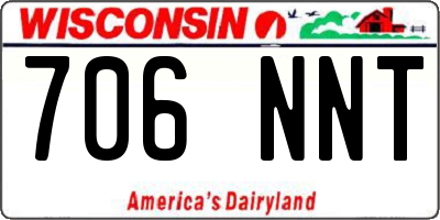 WI license plate 706NNT