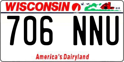 WI license plate 706NNU