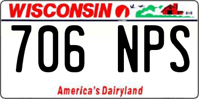 WI license plate 706NPS