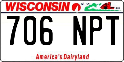 WI license plate 706NPT