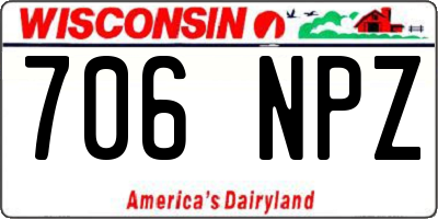 WI license plate 706NPZ