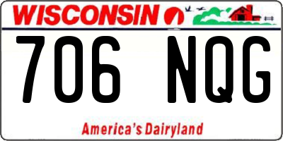WI license plate 706NQG