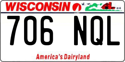 WI license plate 706NQL
