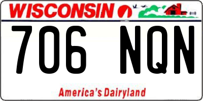 WI license plate 706NQN