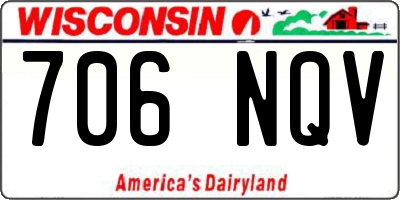WI license plate 706NQV