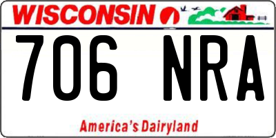 WI license plate 706NRA