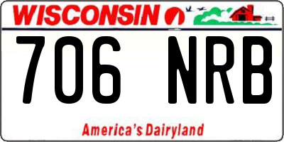 WI license plate 706NRB