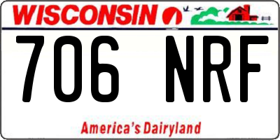 WI license plate 706NRF
