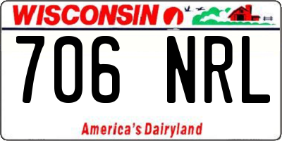 WI license plate 706NRL