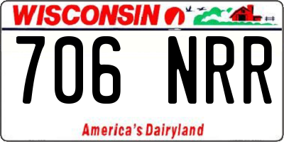 WI license plate 706NRR
