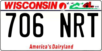 WI license plate 706NRT