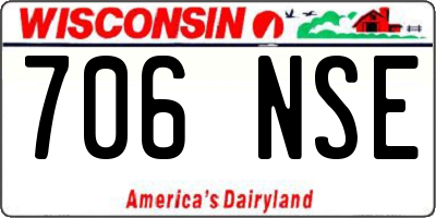 WI license plate 706NSE