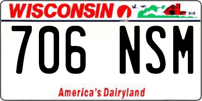 WI license plate 706NSM