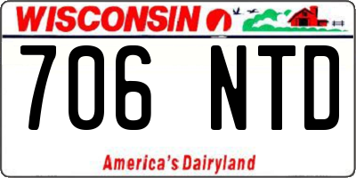 WI license plate 706NTD