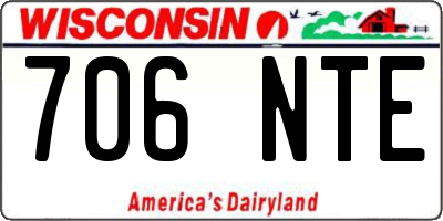 WI license plate 706NTE