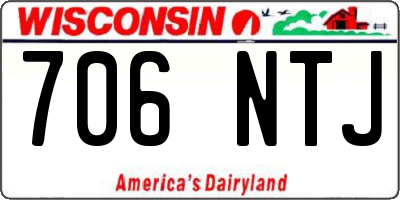 WI license plate 706NTJ