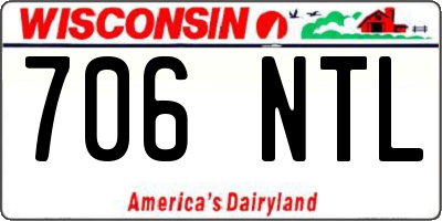 WI license plate 706NTL