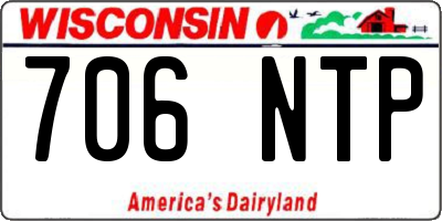 WI license plate 706NTP