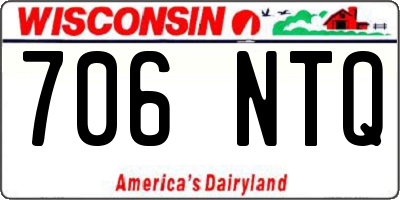 WI license plate 706NTQ