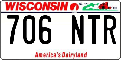 WI license plate 706NTR