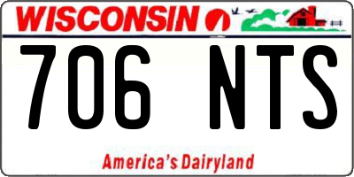 WI license plate 706NTS