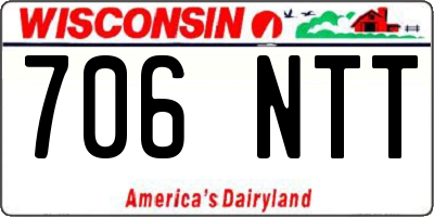 WI license plate 706NTT